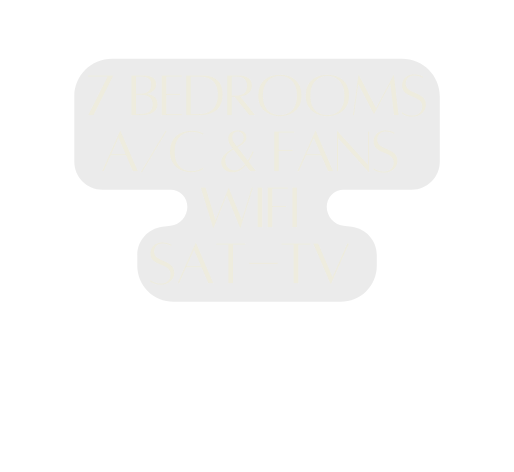 7 bedrooms A C fans WiFi SAT TV